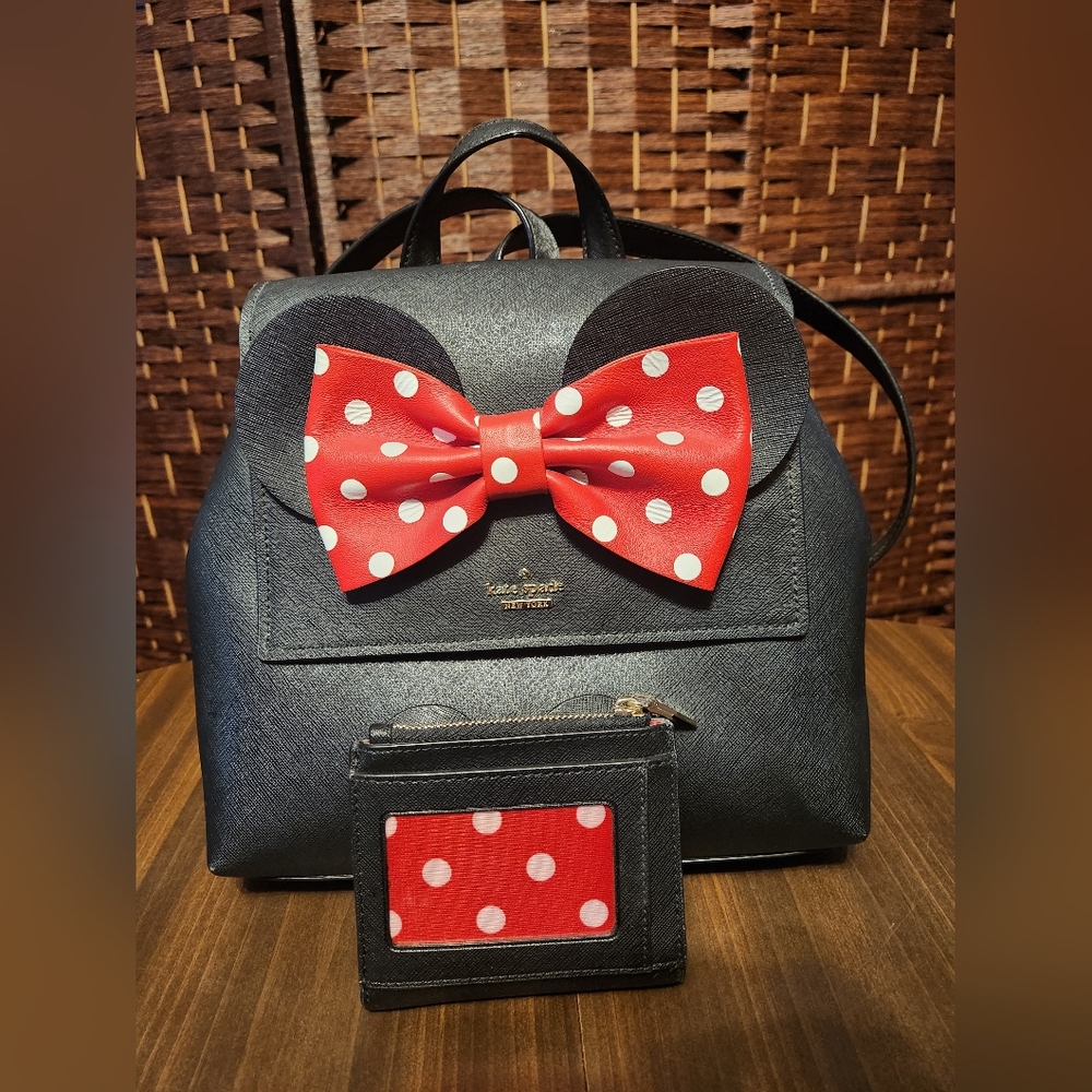 2 Pieces KATE SPADE MINNIE MOUSE DISNEY  Black Tote with Wallet